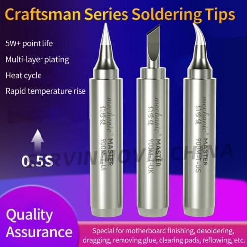 Universal Type 936 900M-T-UI/US/UK Universal Soldering Iron Tips Durable Lead Free Welding Tips for BGA Soldering Rework