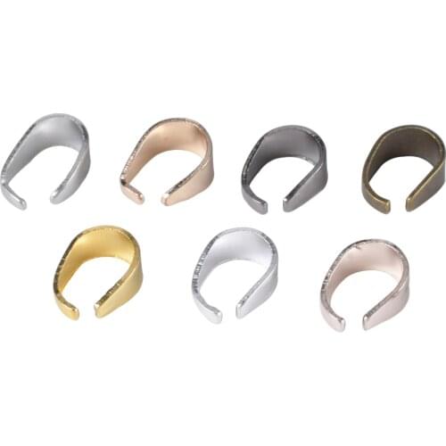 50Pcs/Lot Necklace Pendant Clips Pinch Bails Clasps Diy Findings Bracelet Charms Hooks Connector For Jewelry Making Supplies