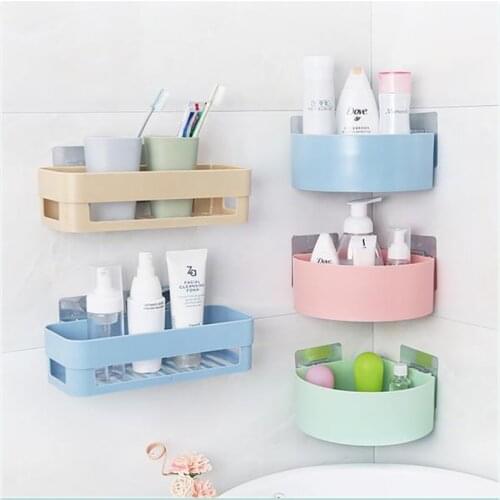 ZUCZUG Bathroom Kitchen Storage Shelf Kitchen Wall Hang Drain Bathroom Organizer Rectangle Semicircle Bathroom Organize Cocina