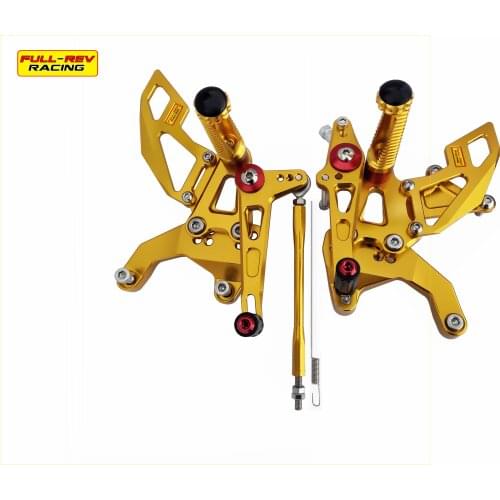 Gold Motorcycle Rearset Footpegs Full Rev Racing For KAWASAKI Z900 2017-2018 REARSETS
