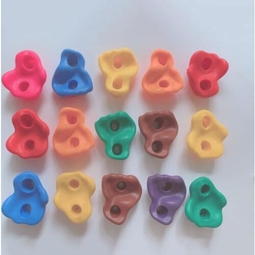 10Pcs Mixed Color Rock Climbing Wall Stones Climbing Frame Outdoor Assorted Hand Feet Holds Grip Gymnastic Fitness Hardware Toys