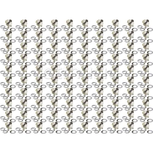 100pcs Silver Input Output Jack Socket 1/4