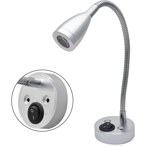 12V Interior Warm Light 3500K LED Spot Reading Light Lamp Switch For Camper Van Caravan Boat RV Motorhome Truck