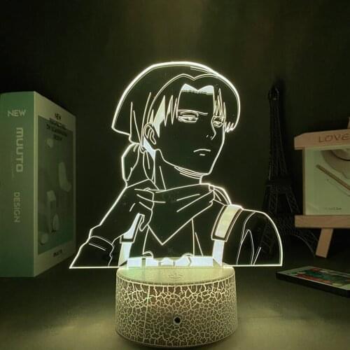 Anime Lamp for Bedroom Decor Table Colorful Nightlight Child Kids Toys Gift Motion Sensor Light Anime Decoration Titans attack