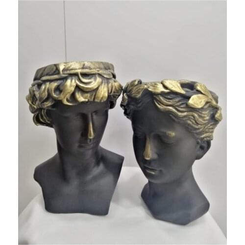Antique Helen And Caesar Sculpture Dual Large Flower Pot