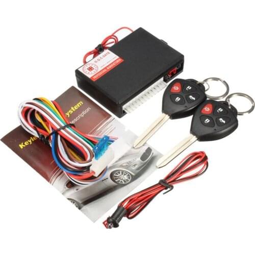 Car Central Door Lock Auto Keyless Entry System Button Start Stop Keychain Central Kit Universal Car 12V