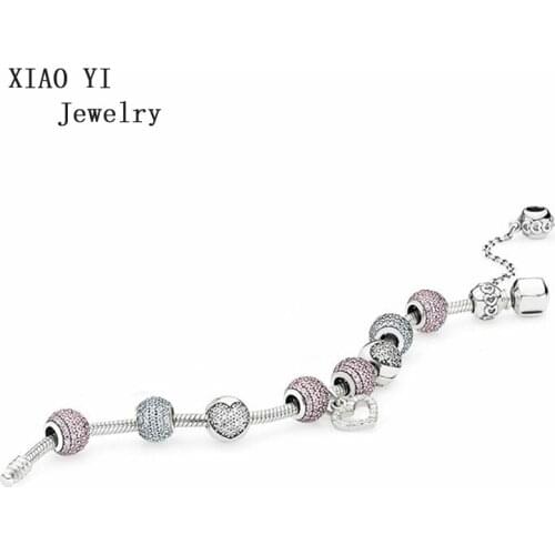 XIAOYI 100% s925 aipu bracelet quality zircon series exquisite style charm bracelet brithday gentle wedding party beautiful