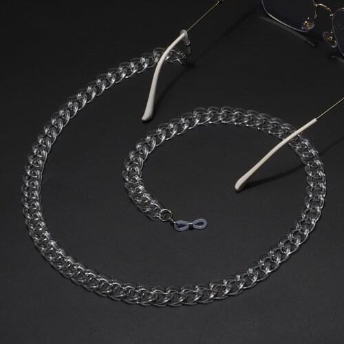Transparent Acrylic Eyeglass Mask Holder Lanyard for Men Women Fashion Sunglasses Chain Non-slip Reading Glasses Strap Cord