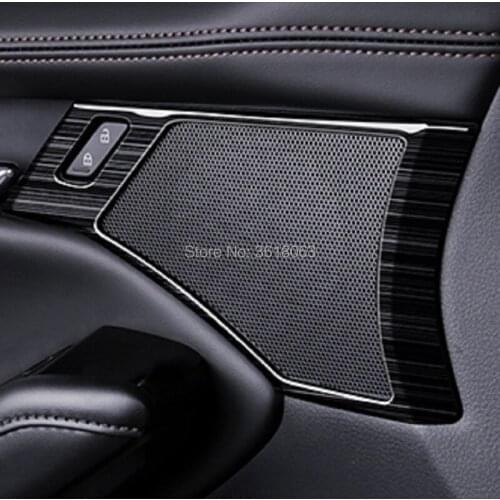 For Mazda 3 2019 2020 Stainless steel Car Front door speaker High audio Horn ring Cover Trim Frame Sticker Car-styling Accessory