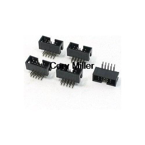 Dual Rows 2.54mm Pitch 10Pins 90 Degree Angle IDC Pin Headers