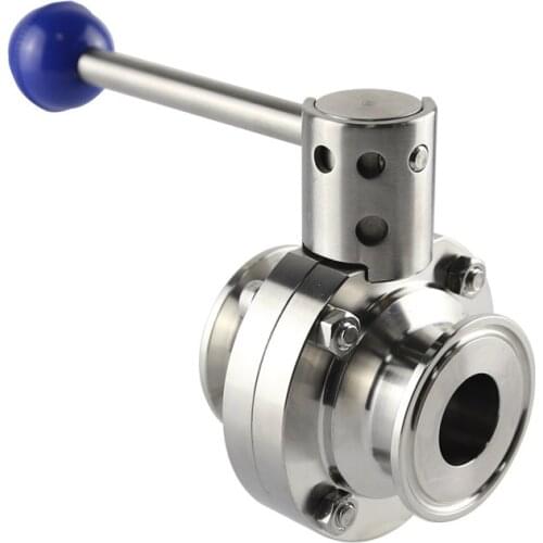 Economy Sanitary SS304 Sanitary 51mm/45mm/38mm/32mm/25mm/19mm Tri Clamp 316 stainless steel Butterfly Valve