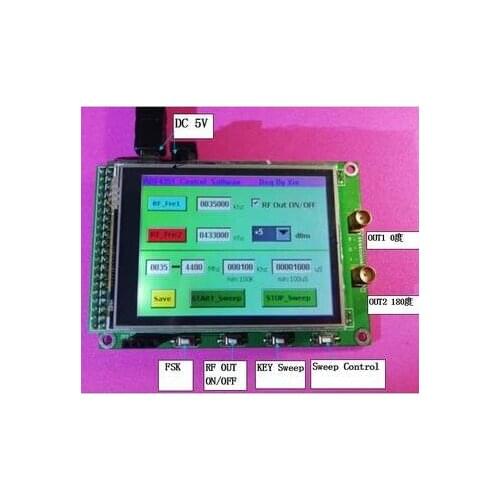 Generator Board ADF4351 RF sweep frequency Signal Source 35M-4.4G with color STM32 TFT Touch LCD
