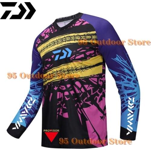 Daiwa New Fishing T Shirt Anti-UV Sun Protection Long Sleeve Jersey Quick Dry Men Shirt Breathable Professional Fishing Clothing