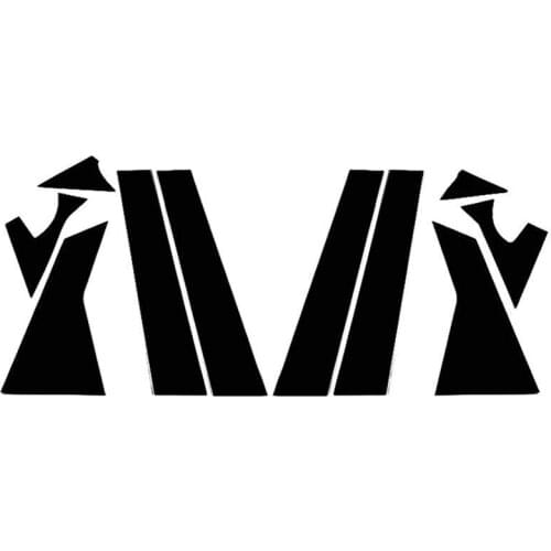 Glossy Black Door Pillar Covers Window Pillar Posts Vinyl Car Sticker High Quality