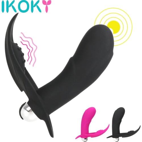 IKOKY Wearable Vibrator Dildo Vibrating Panties Vaginal Massage G Spot Clitoris Stimulator 10 Stimulation