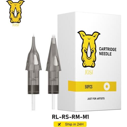 JOSI 50pcs Mixed Tattoo Needles Disposable Sterilized Safety Needle RL RS RM M1 Assorted Size Cartridge Tattoo Needle