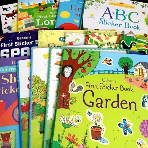 5 Sticker BooksEnglish Childrens Scene Sticker Book Enlightenment learning scene paste picture game paste picture toys & hobbie