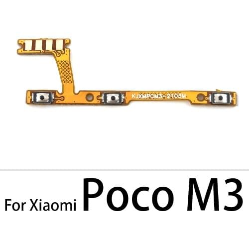 Power On Off Switch Volume Key Button Flex Cable For Xiaomi Poco M3 Replacement Parts