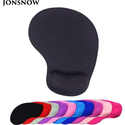 JONSNOW Wrister Mouse pad with Gel Wrist Rest Mousepad Gaming Office Black Silicone Gel Mat for Desktop Laptop Non-slip Mise