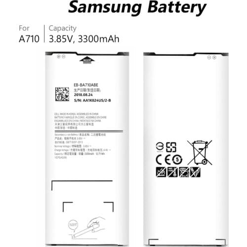 Lithium Replacement Battery EB-BA710ABE For Samsung GALAXY A7 2016 A7100 A7109 A710 A710F A710K/L/M Mobile Phone Battery 3300mAh