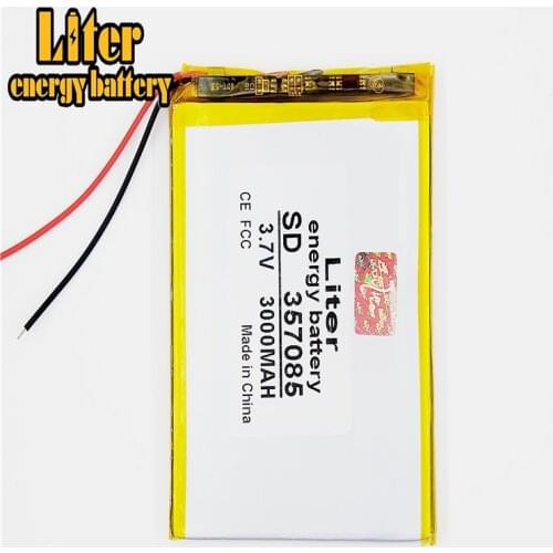 Polymer lithium ion battery 3000mAh 3.7V 357085 337085 Digital electronics, tablet batteries