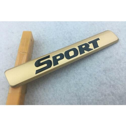 3D Metal Matte Golden Sport Badge Car Trunk Rear Fender Emblems Decal Sticker