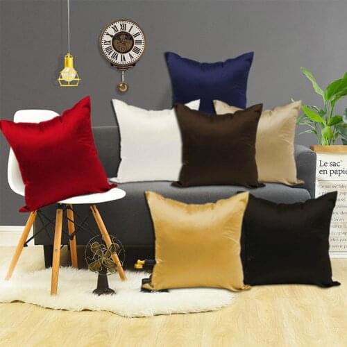 MultiColor Silk Satin Standard Pillow Case Cushion Cover Pillowcase Home Decor Bedding Cover Square Pillow Cases Bed Linings