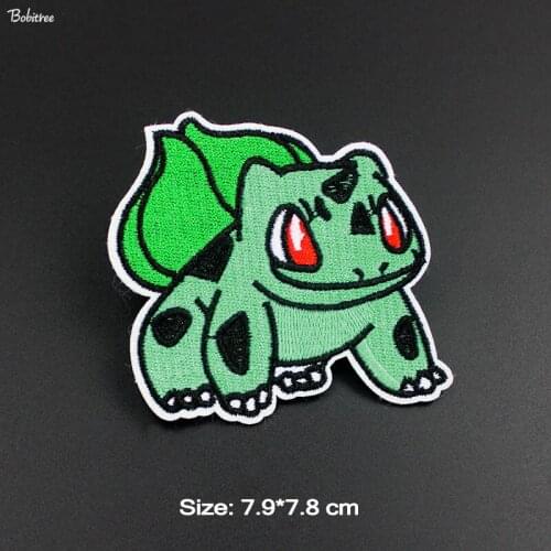 Cartoon Frog Dinosaur Patch Stickers Iron on Transfer Badges Embroidery Applique for Clothes Jacket Decorative