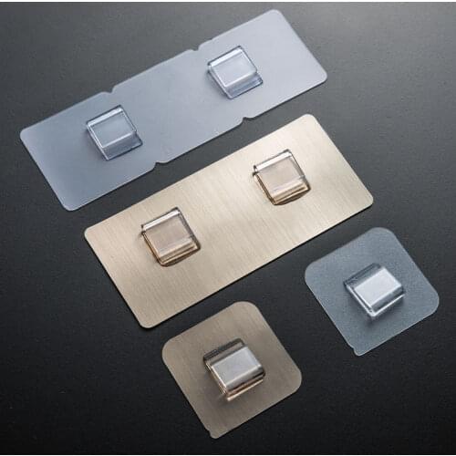 Strong Self Adhesive Wall Hook Waterproof Non-perforated Sticky Hooks for Shelves Towel Mop Handbag Holder Home Organizer