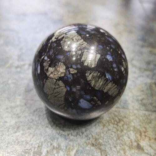 Natural Glaucophane Quartz Sphere Crystal Ball Healing Stone Reiki Polished Home Room Decor Gift Chakra Meditation