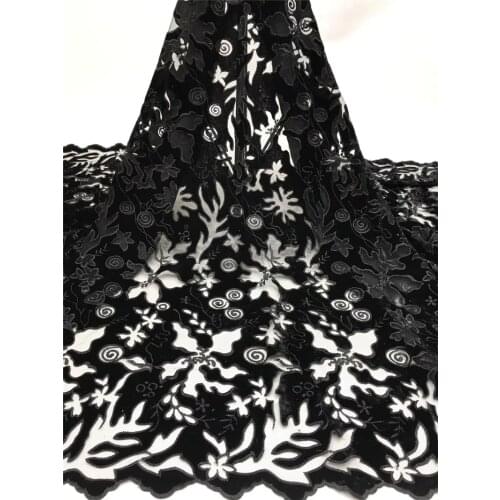 New design high quality velvet 1YG-20.4413 french beautiful flowers lace fabric african lace fabric in tulle fabric