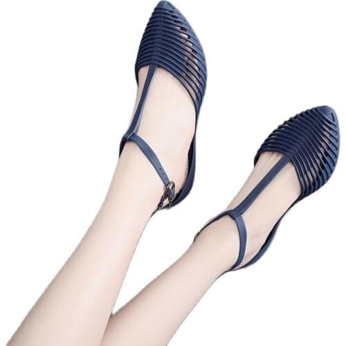 Summer Women Hole Platform Slippers Hollow Flats Breathable Mesh Casual Shoes Comfortable Nurses Wedges Sandals 2020 Hot