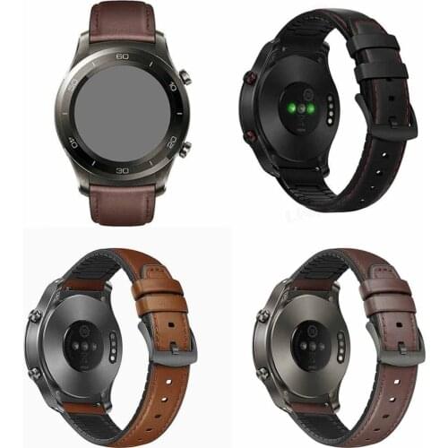 For Huawei Watch 2 Pro Silicone Leather Strap Men Retro Sport Watchbands For GT Active/Elegant/Honor Magic/Samsung Galaxy Strap