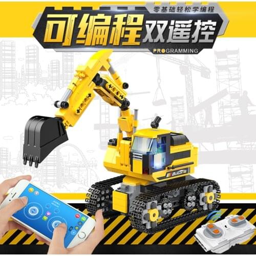 STEM TOYS DIY blocks programmable APP Wifi 2.4Ghz remote control RC shop trucks toys