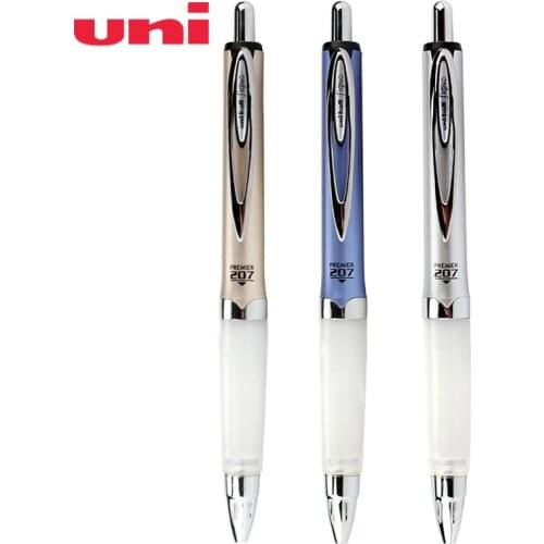 UNI Gel Pen 1pcs UMN-207 Anti-fatigue Bullet Type Press Black Refill Soft Silicone Handshake Student Office Writing Stationery