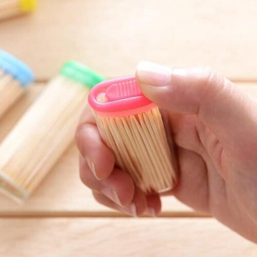 100PC/Box Disposable Wood Dental Natural Bamboo Toothpick Home Restaurant Hotel Product Fruit Double Sharp Toothpick Tool