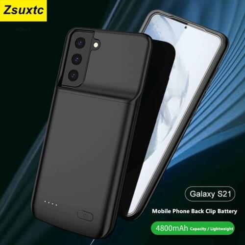4800 Mah For Samsung Galaxy S21 Battery Charger Case Smart Phone S21 Battery Case Cover SPower Bank