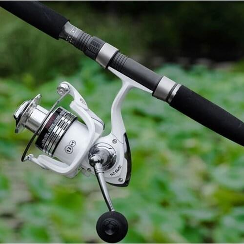 5.2:1 Speed White Fishing Spinning Reel 13+1BB No Gap Fishing Wheel Metal Wire Cup Line Spool Fishing Carp Casting Reels