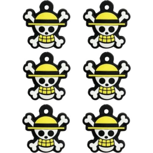 6x Tennis Racquet Dampeners Silicone Shock Absorber Stylish Lightweight Skull Shape Vibration Dampener for Tennis Players