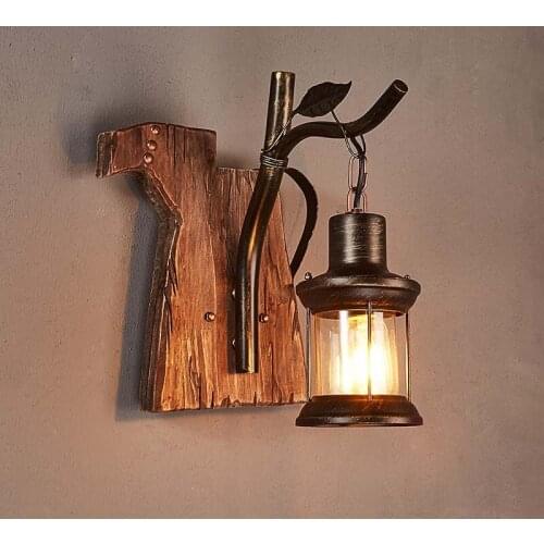 American Style Loft Vintage Wall Lamp Designer Creative Dining Room Wall Light Fixture Retro Sconce Wall Lights for Home