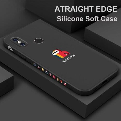 For Mi 8 Cases Original Fashion Liquid Silicone Shockproof Soft Shell Cover for Xiaomi Mi 8 Cartoon Phone Case