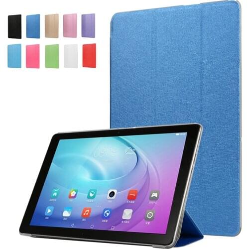 Ultra Thin Silk pattern case For Huawei MatePad T10 T10S AGR-L09/W09 AGS3-L09/W09 10.1 inch Flip Stand Transparent back cover