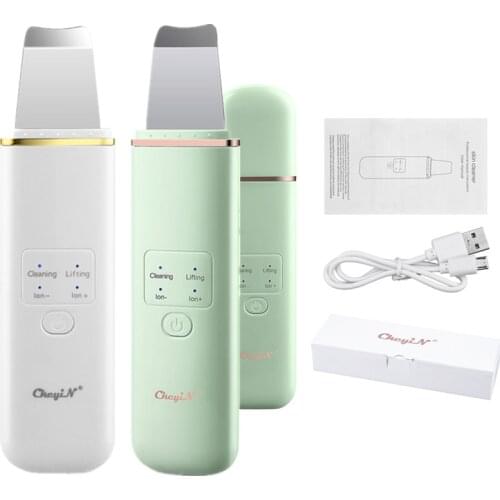 Ems Ion Ultrasonic Deep Cleansing Skin Scrubber Face Cleaning Peeling Facial Lifting Machine Acne Blackhead Removal Pore Cleaner