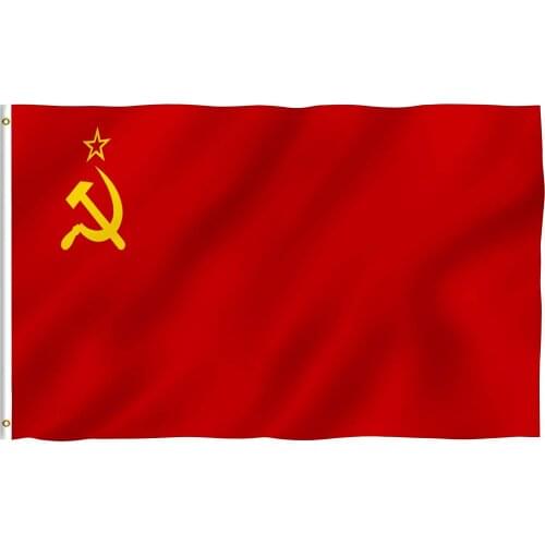3x5 Foot Soviet Union Flag - Vivid Color and Fade Proof - Canvas - Union of Soviet Socialist Republics National Flags