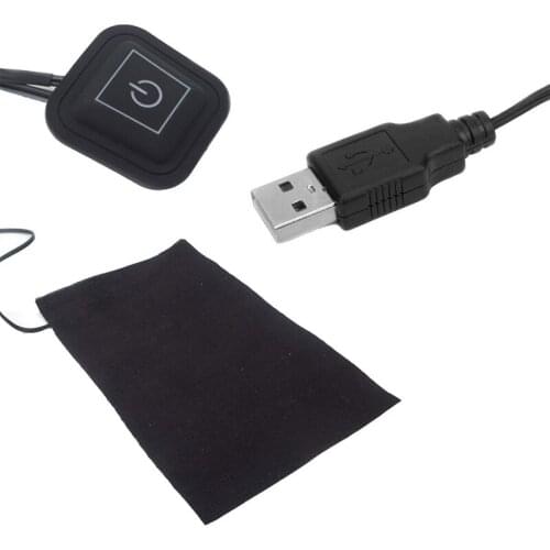 USB Charged Clothes Heating Pad 5V Electric Heating Sheet With 3 Gear Adjustable Temperature Heating Warmer Pad For Vest Jacket