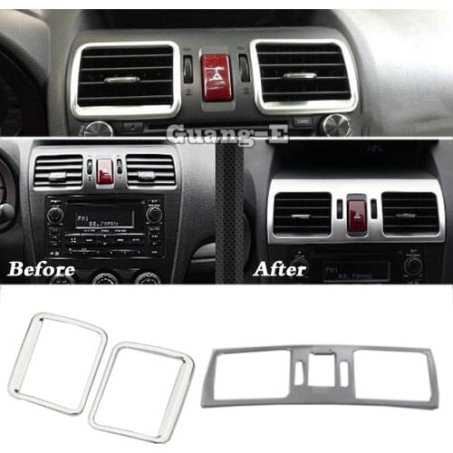 For Subaru Forester 2013 2014 2015 2016 2017 2018 Car ABS Chrome Switch Vent Outlet Air Condition Panel Control Trim Frame