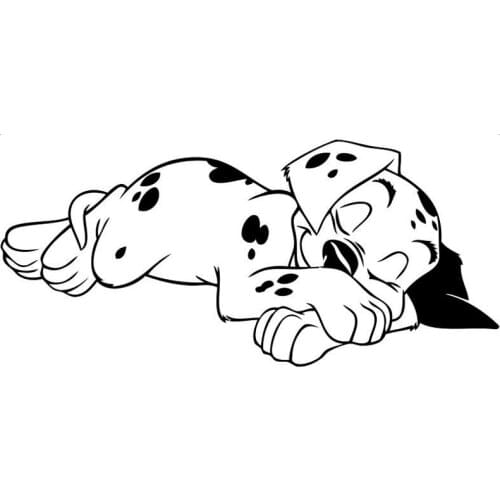 Cartoon Car Sticker Dalmatian Cute Dog Kids Baby Accessories Car Window Car Styling Decal PVC 15cm*7cm