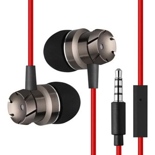 2019 new 3.5mm Jack Noise Isolation Headphone In-ear Earphone for MP3/MP4 Players With mic bass metal headset for ios/for xiaomi