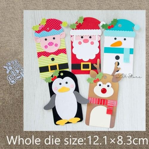New Design Craft Metal Cutting Die die cuts Pocket Tag Christmas Characters scrapbook Album Paper Card Craft Embossing die cuts