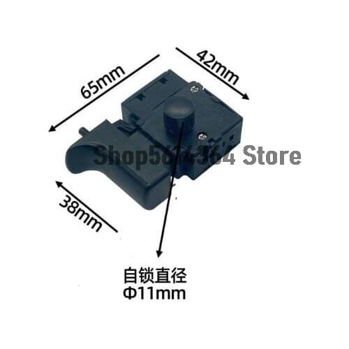 Lock on Speed Control AC Trigger Switch Black 250V 6A for Bosch 13